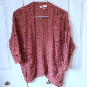 Women’s Pink Rose Knit Cardigan Size XS